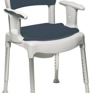 Etac Swift Commode – krzesełko toaletowe (wielofunkcyjne) z wyjmowanymi: podłokietnikami i oparciem (130 kg)