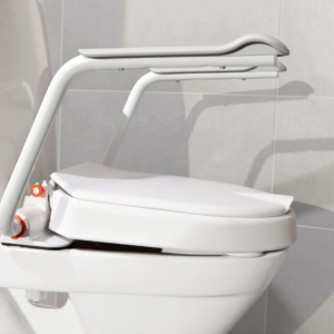 Etac Hi_Loo fixed -  wygodna nakładka podwyższająca na sedes z pokrywą i podłokietnikami do 150 kg