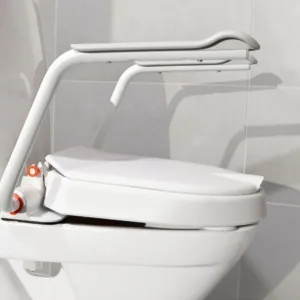 Etac Hi_Loo fixed -  wygodna nakładka podwyższająca na sedes z pokrywą i podłokietnikami do 150 kg