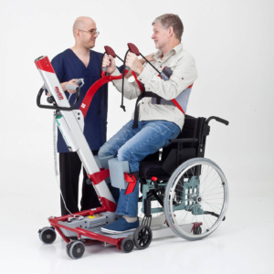 Etac Molift Quick Raiser 2 Ramię U – aktywny podnośnik z pozycji siedzącej do stojącej do 160 kg z elektrycznie regulowanymi nogami Etac Molift Quick Raiser 2 Ramię U - aktywny podnośnik z pozycji siedzącej do stojącej do 160 kg z elektrycznie regulowanymi nogami